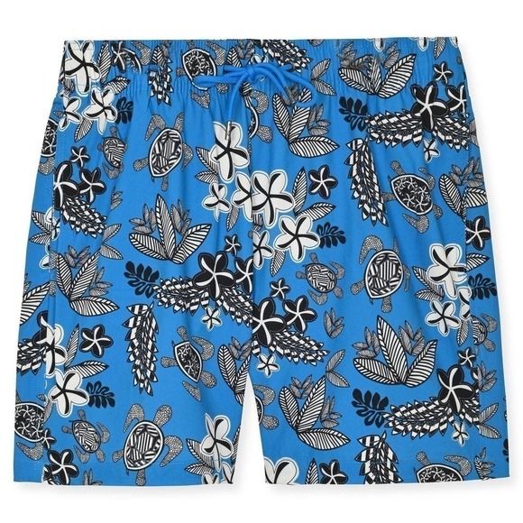 Mr. Swim Electric Blue Geo Turtles Pattern Swim Trunk XXL - Picture 1 of 4